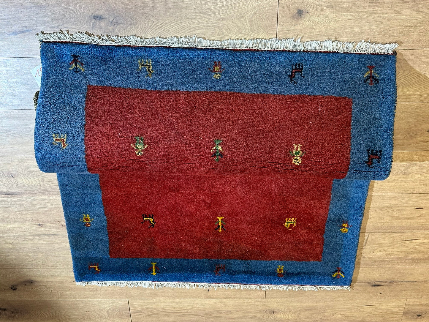 Moderner Gabbeh Teppich handgeknüpft 181x123 cm
