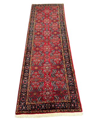 Orientteppich handgeknüpft Täbriz Läufer 340x110 cm
