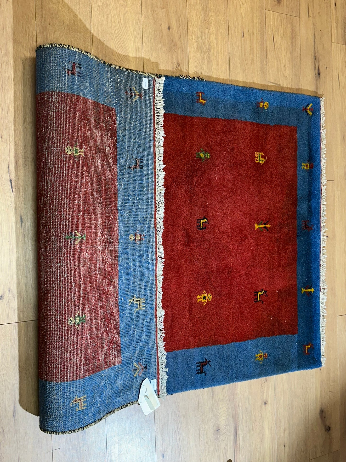 Moderner Gabbeh Teppich handgeknüpft 181x123 cm