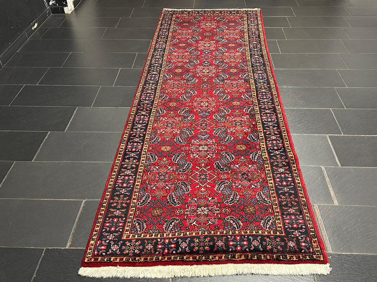 Orientteppich handgeknüpft Täbriz Läufer 340x110 cm