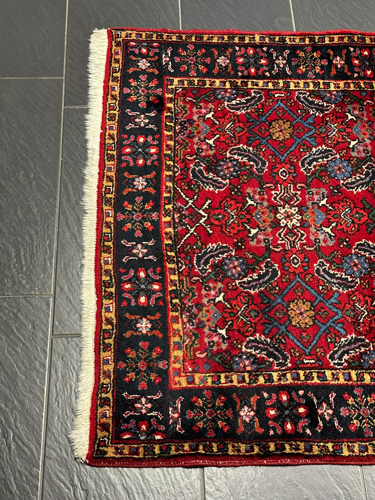 Orientteppich handgeknüpft Täbriz Läufer 340x110 cm