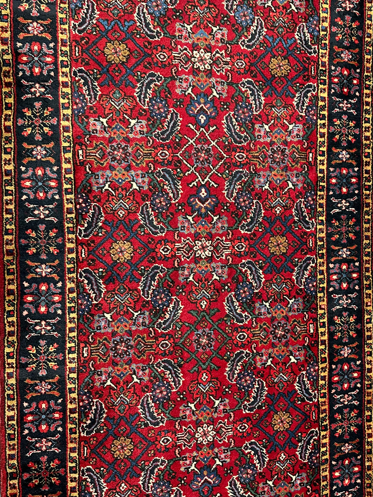 Orientteppich handgeknüpft Täbriz Läufer 340x110 cm