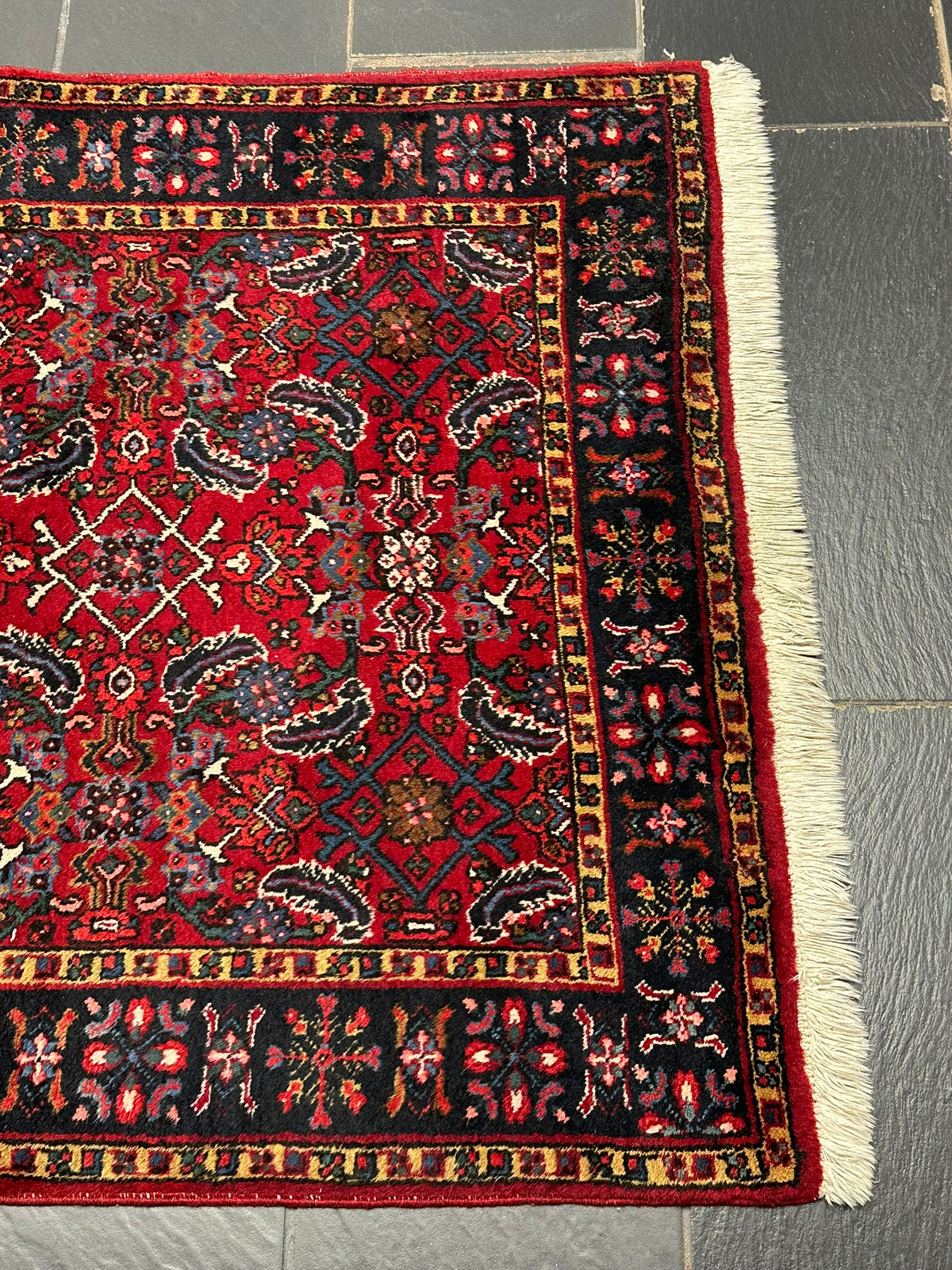 Orientteppich handgeknüpft Täbriz Läufer 340x110 cm