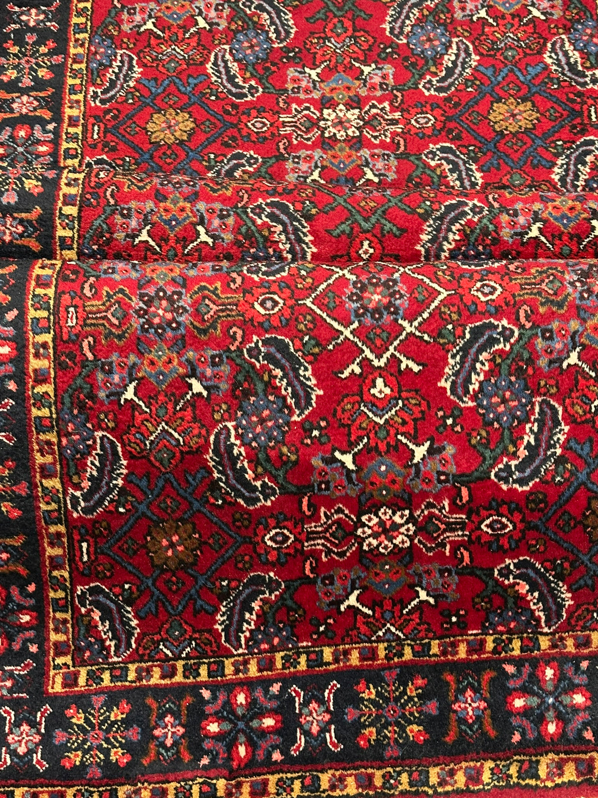 Orientteppich handgeknüpft Täbriz Läufer 340x110 cm