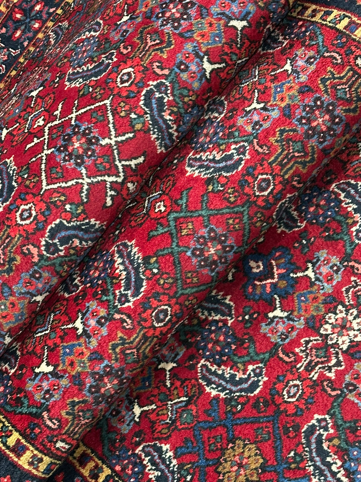 Orientteppich handgeknüpft Täbriz Läufer 340x110 cm