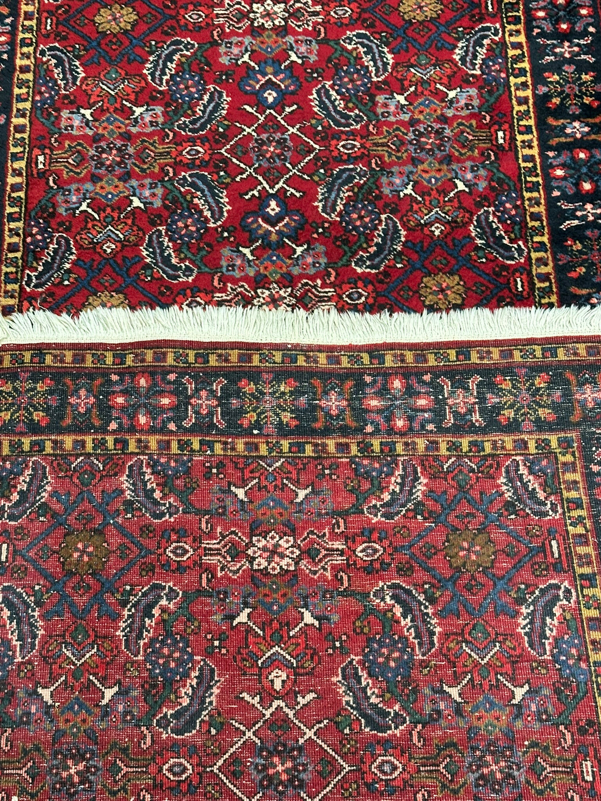 Orientteppich handgeknüpft Täbriz Läufer 340x110 cm