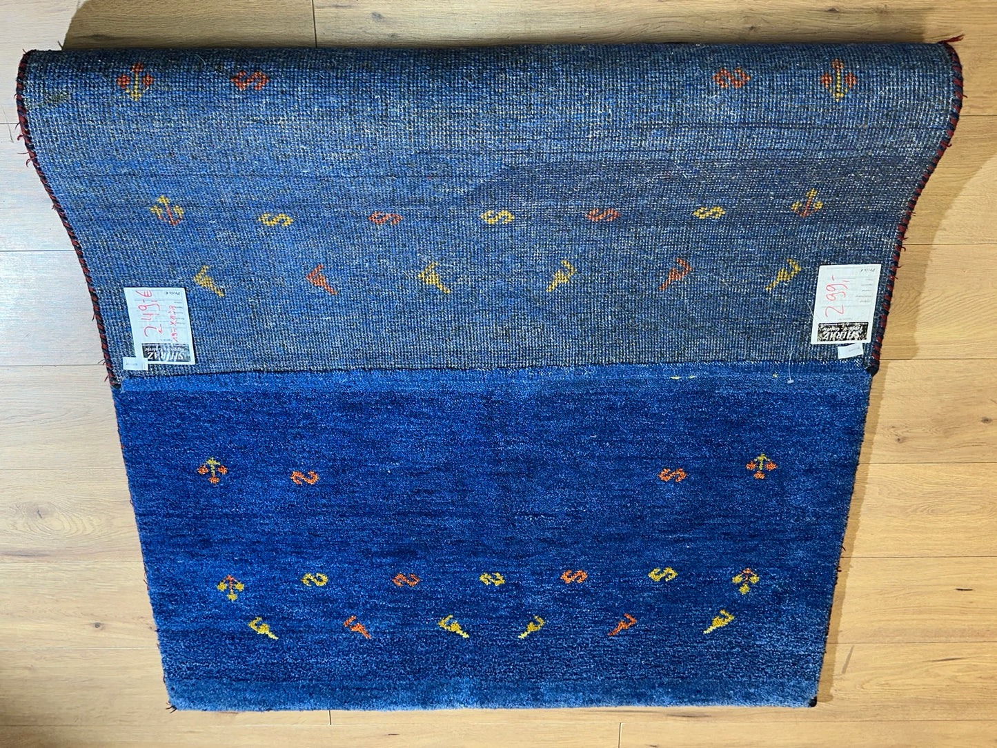 Moderner Gabbeh Teppich handgeknüpft 181x123 cm