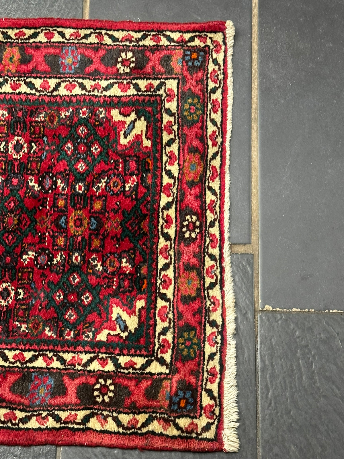 Orientteppich handgeknüpft Hamadan Läufer 395x75 cm