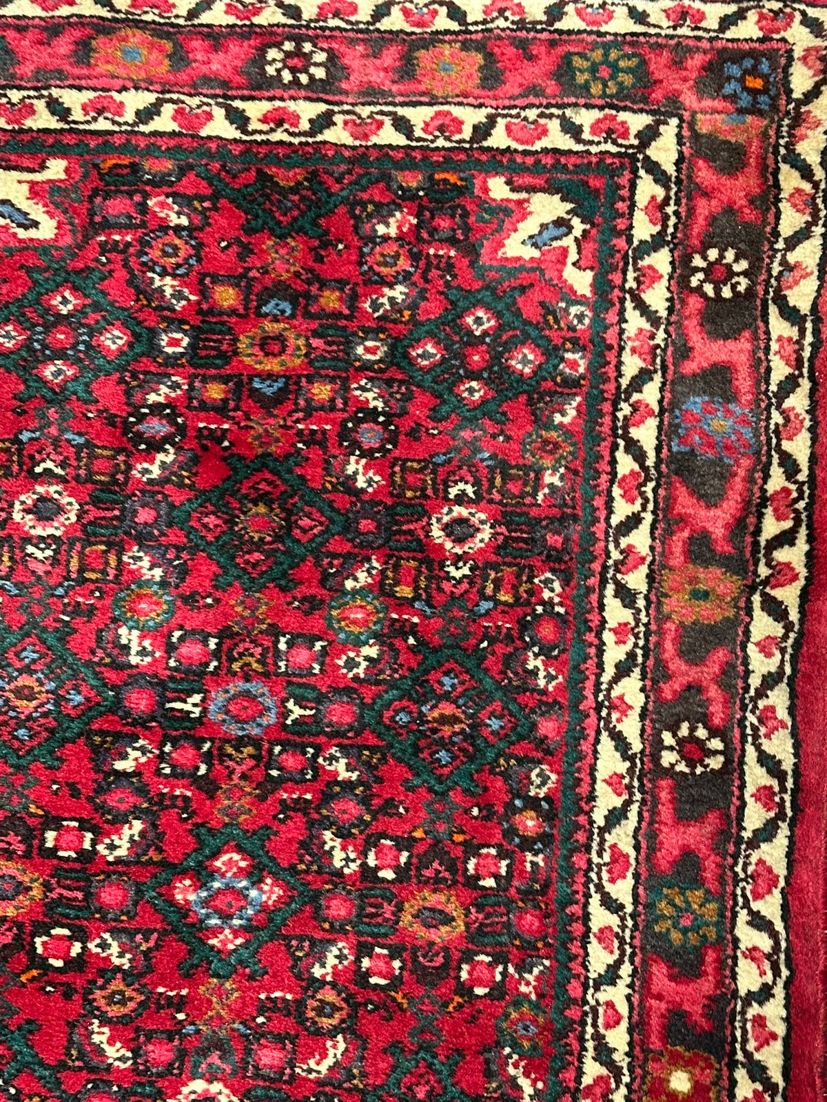 Orientteppich handgeknüpft Hamadan Läufer 395x75 cm