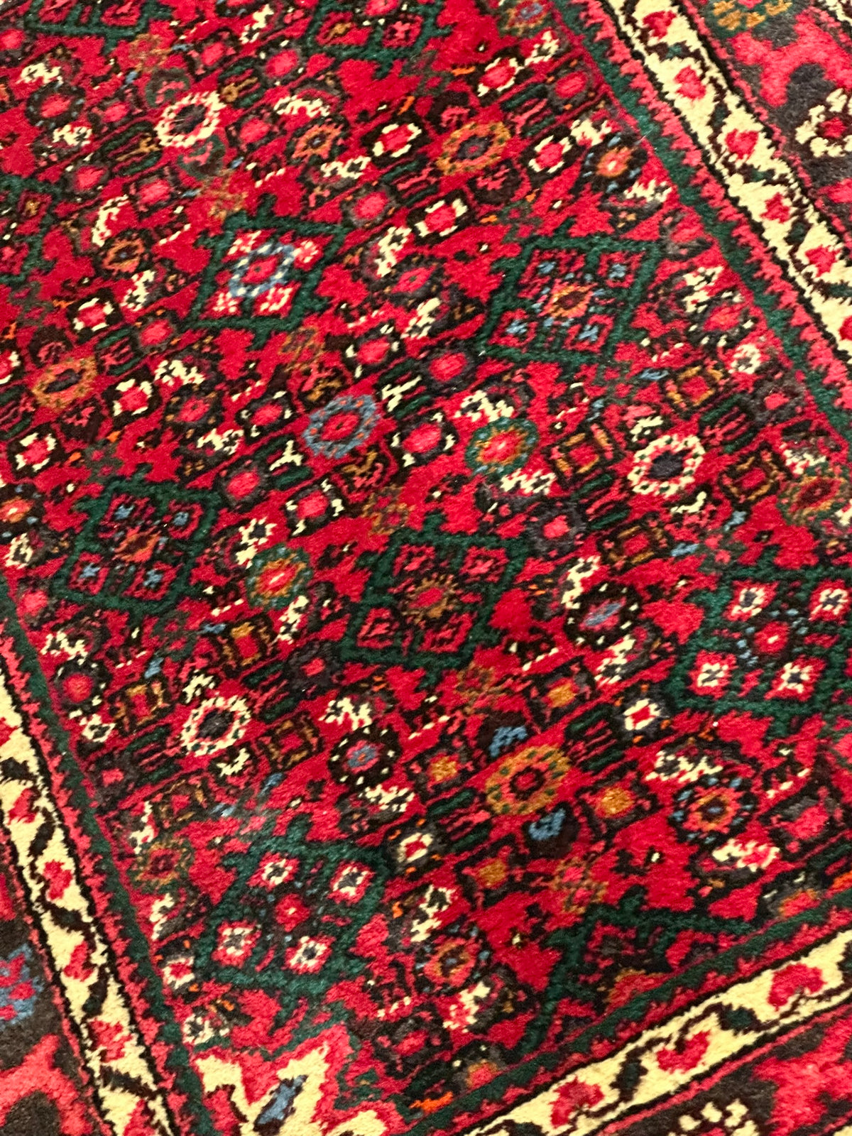 Orientteppich handgeknüpft Hamadan Läufer 395x75 cm