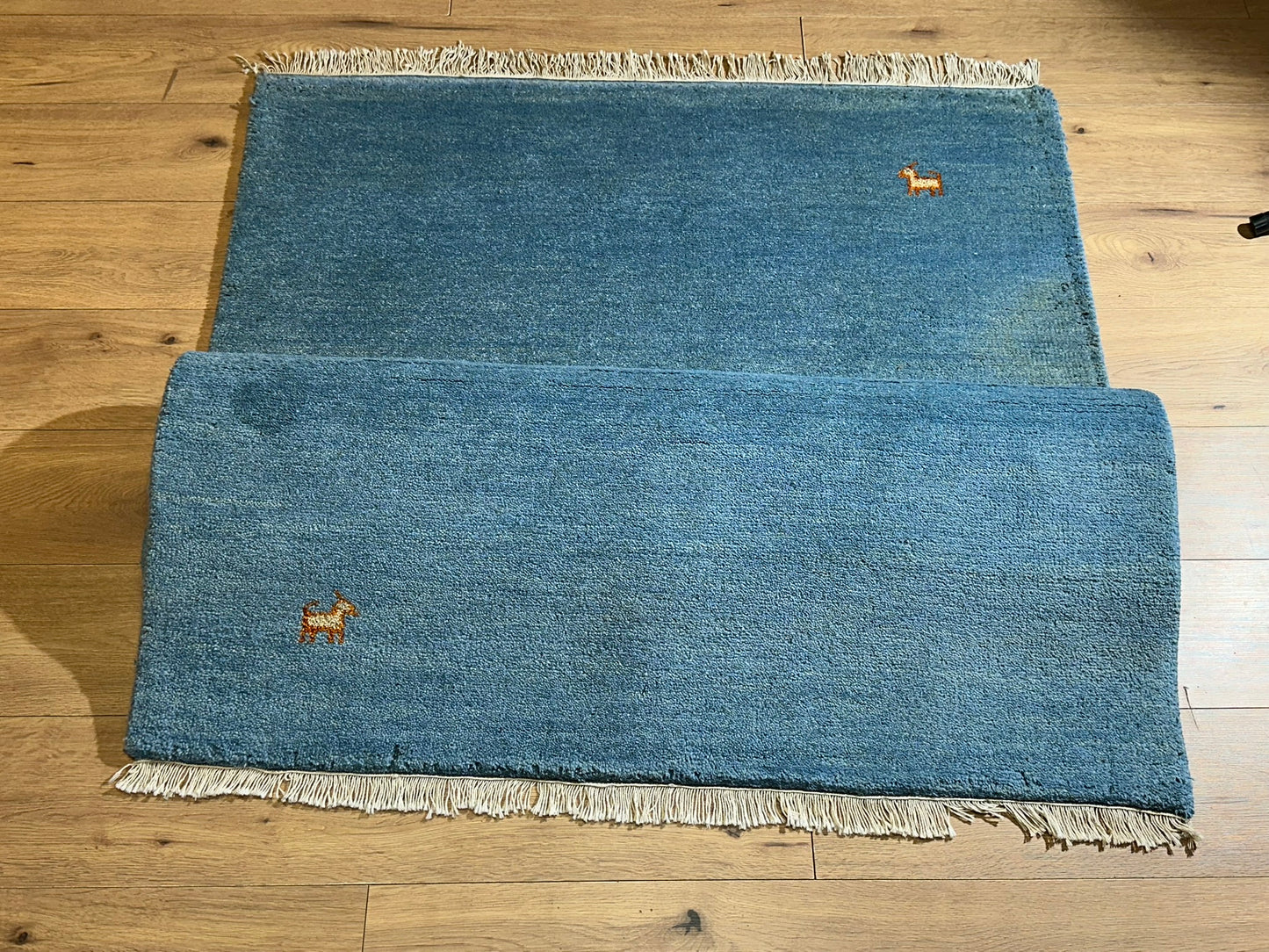 Moderner Gabbeh Teppich handgeknüpft 182x123 cm