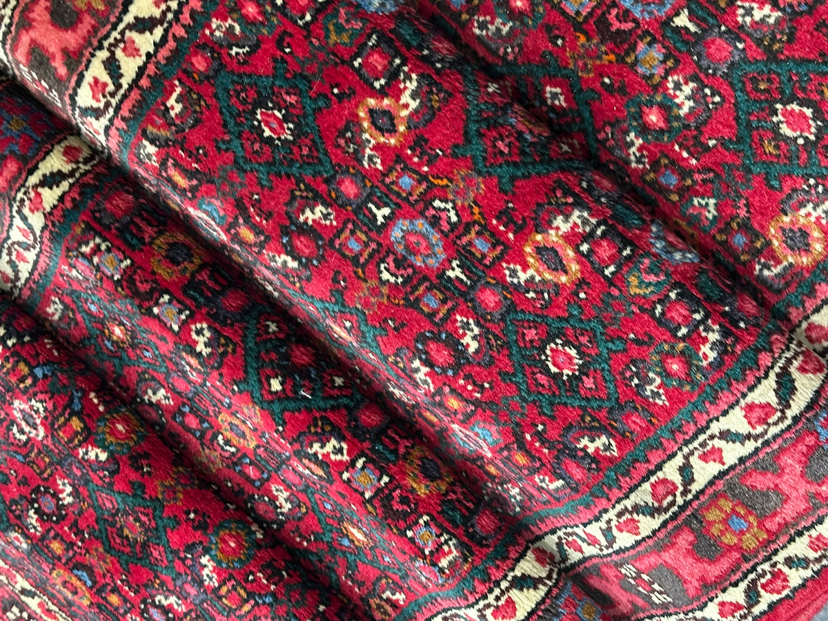 Orientteppich handgeknüpft Hamadan Läufer 395x75 cm