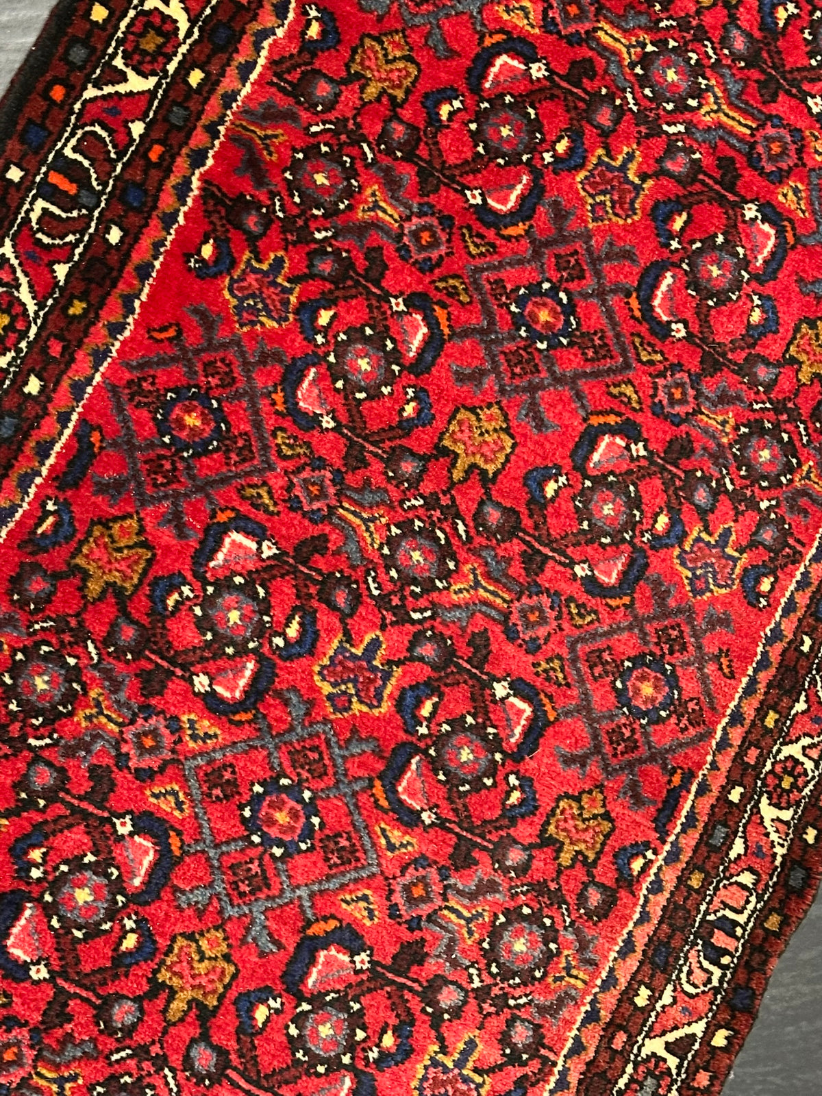 Orientteppich handgeknüpft Hamadan Läufer 400x85 cm