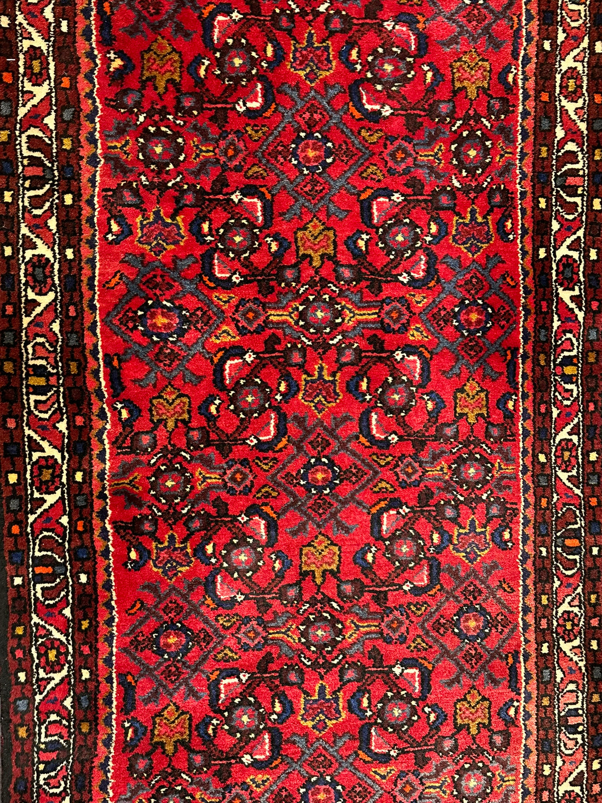 Orientteppich handgeknüpft Hamadan Läufer 400x85 cm