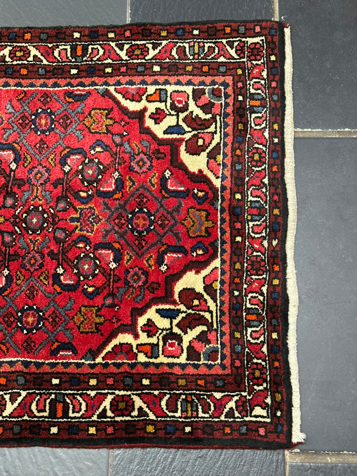 Orientteppich handgeknüpft Hamadan Läufer 400x85 cm