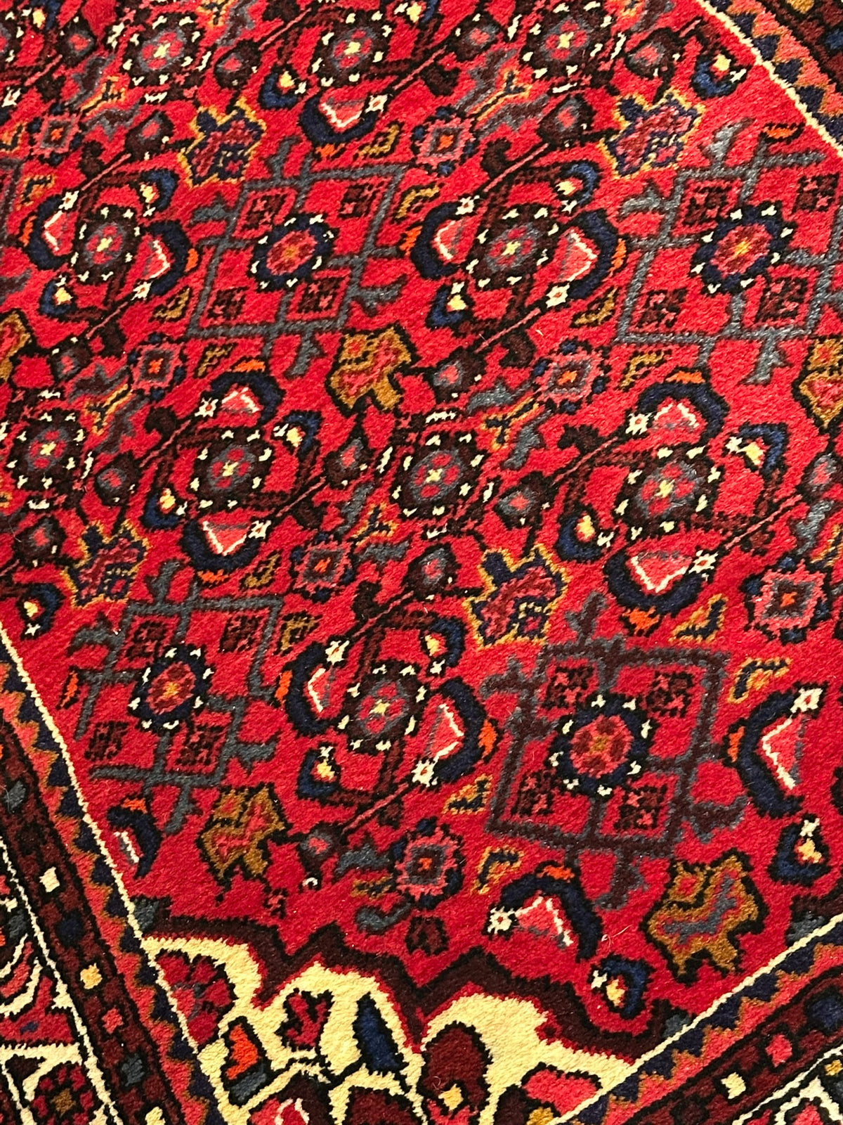 Orientteppich handgeknüpft Hamadan Läufer 400x85 cm