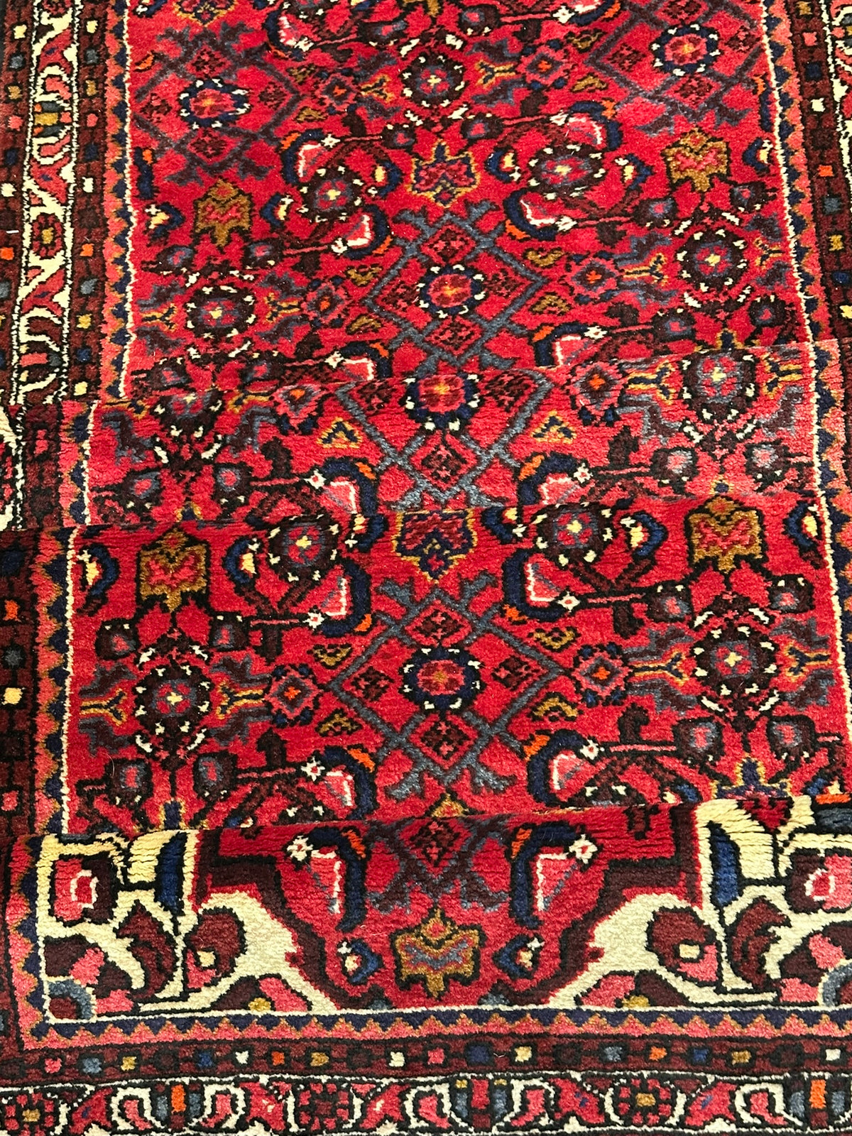 Orientteppich handgeknüpft Hamadan Läufer 400x85 cm