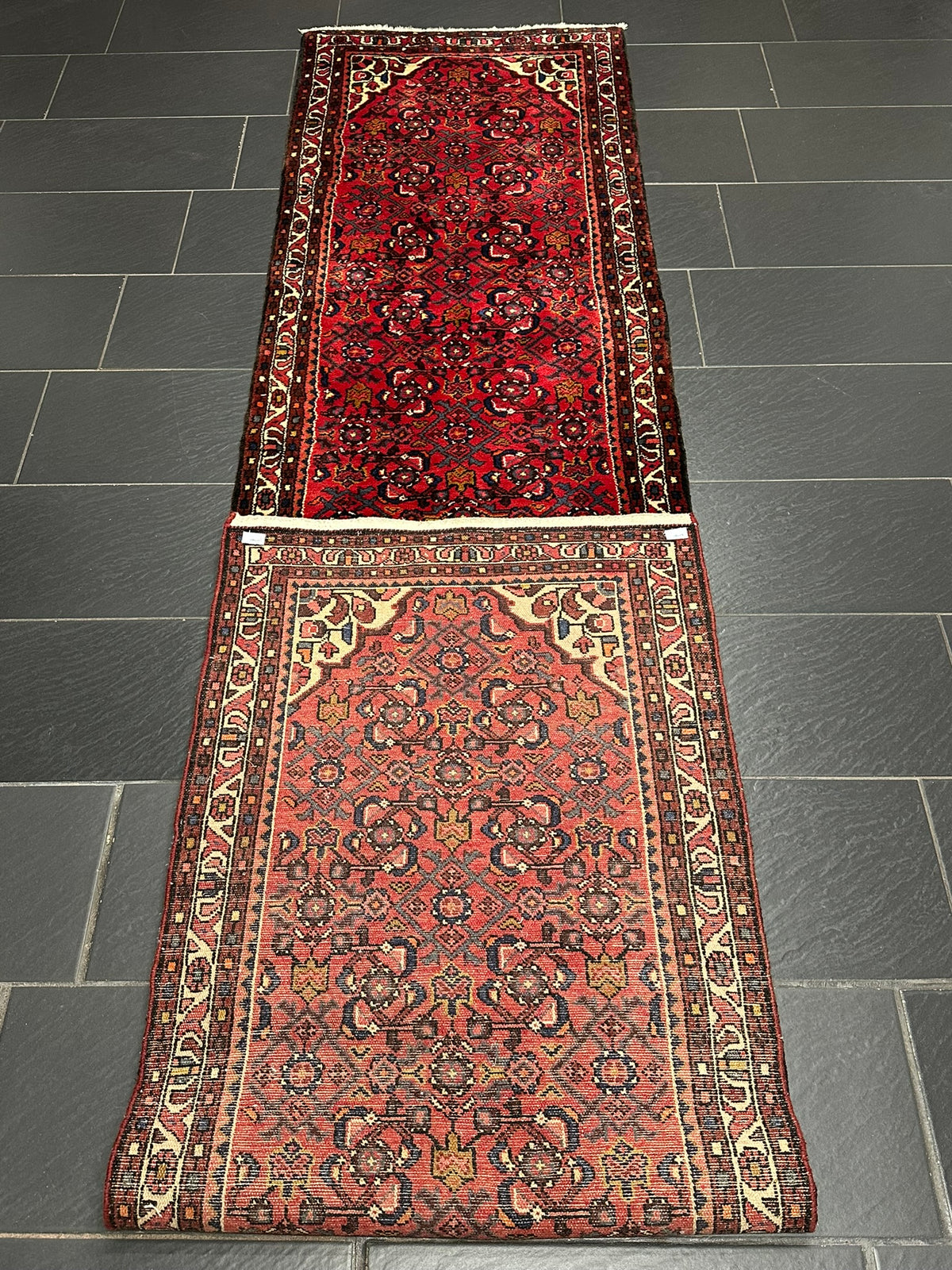Orientteppich handgeknüpft Hamadan Läufer 400x85 cm