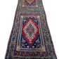 Antik Orientteppich handgeknüpft Uschak naturfarben 487x120 cm
