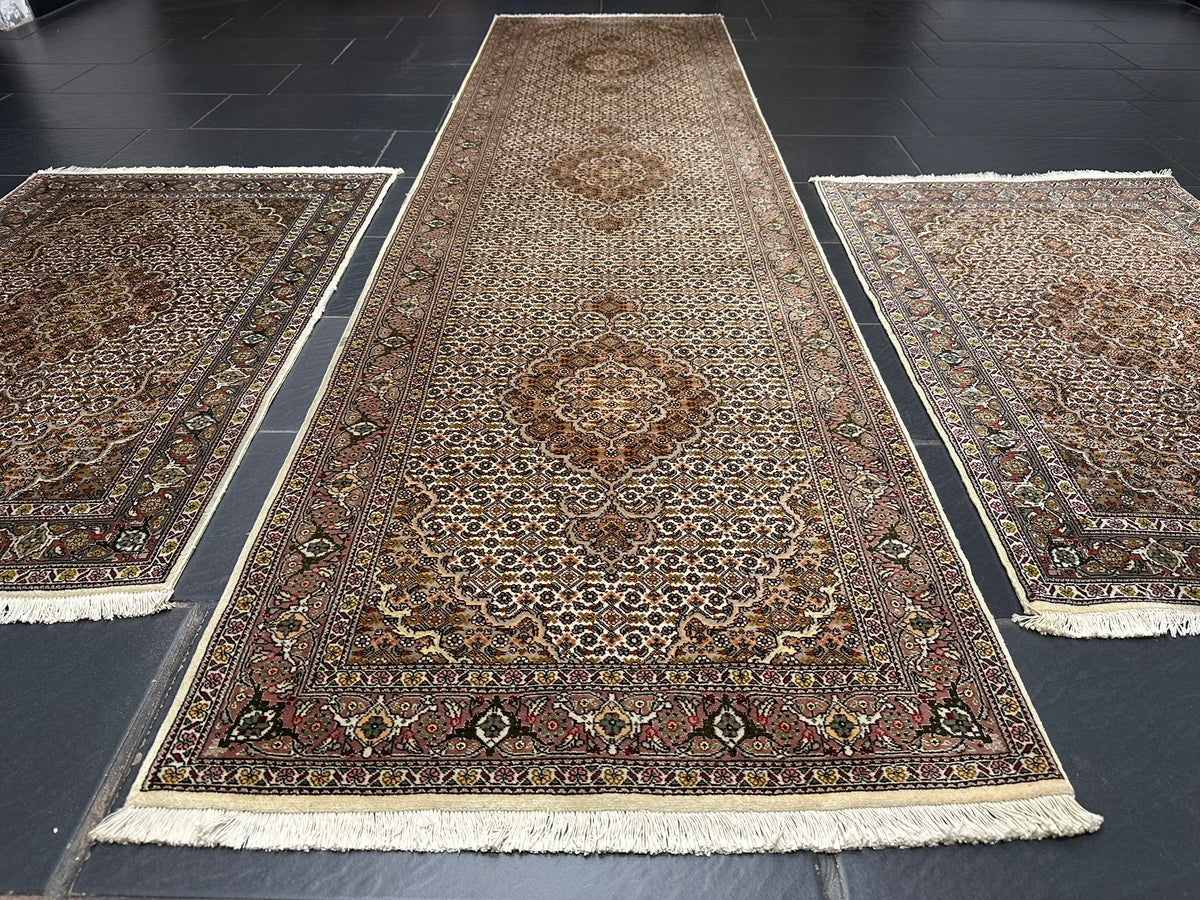 Orientteppich-Set handgeknüpft Täbriz Mahi 3-teilig (300x80 / 120x80 / 120x80 cm)