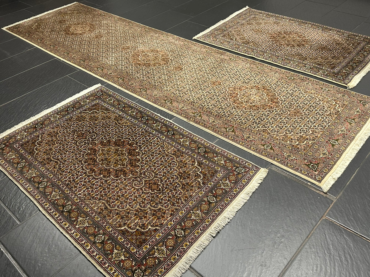 Orientteppich-Set handgeknüpft Täbriz Mahi 3-teilig (300x80 / 120x80 / 120x80 cm)