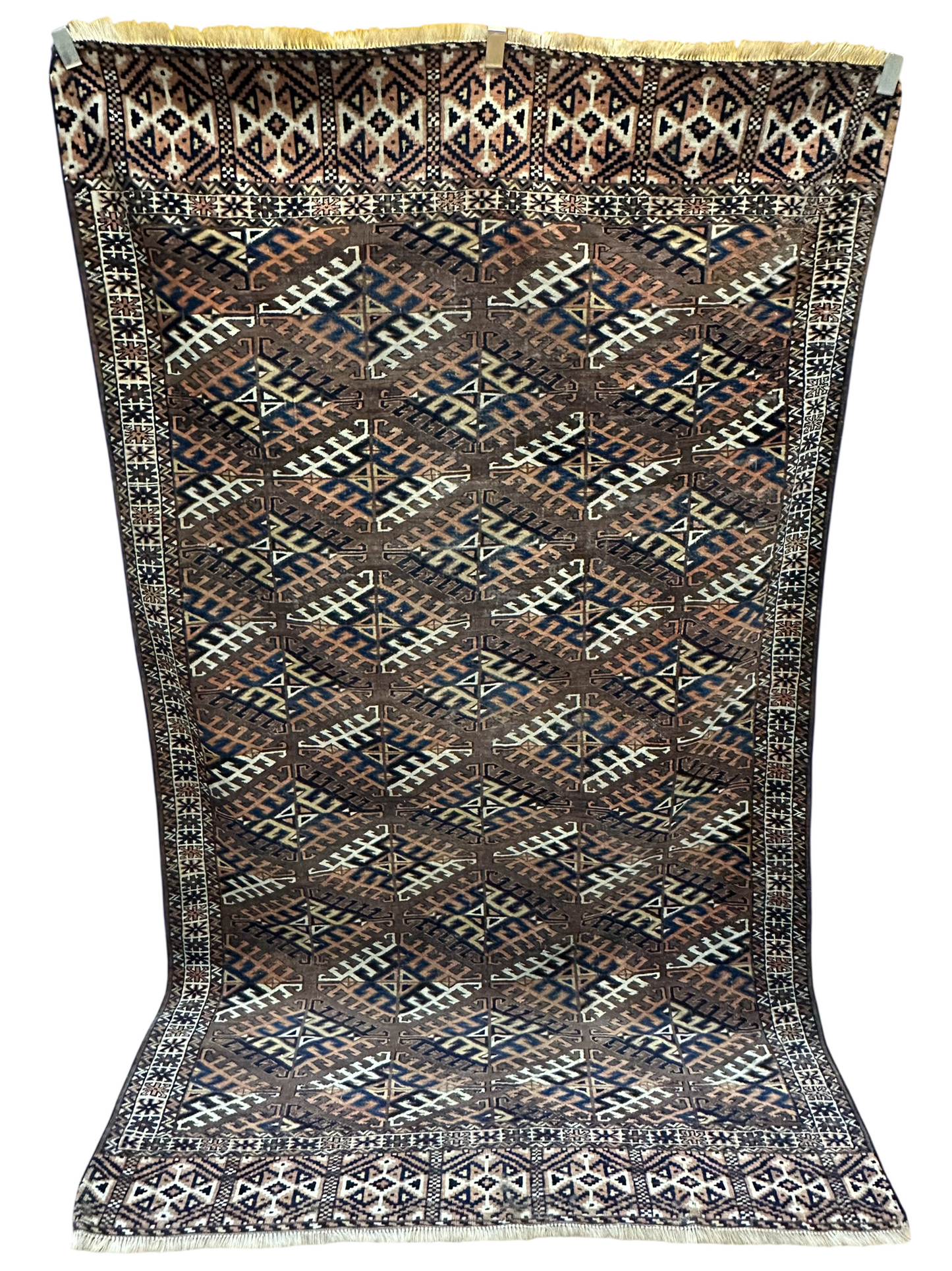 Antik Orientteppich handgeknüpft Buchara Jomut naturfarben  250x150 cm