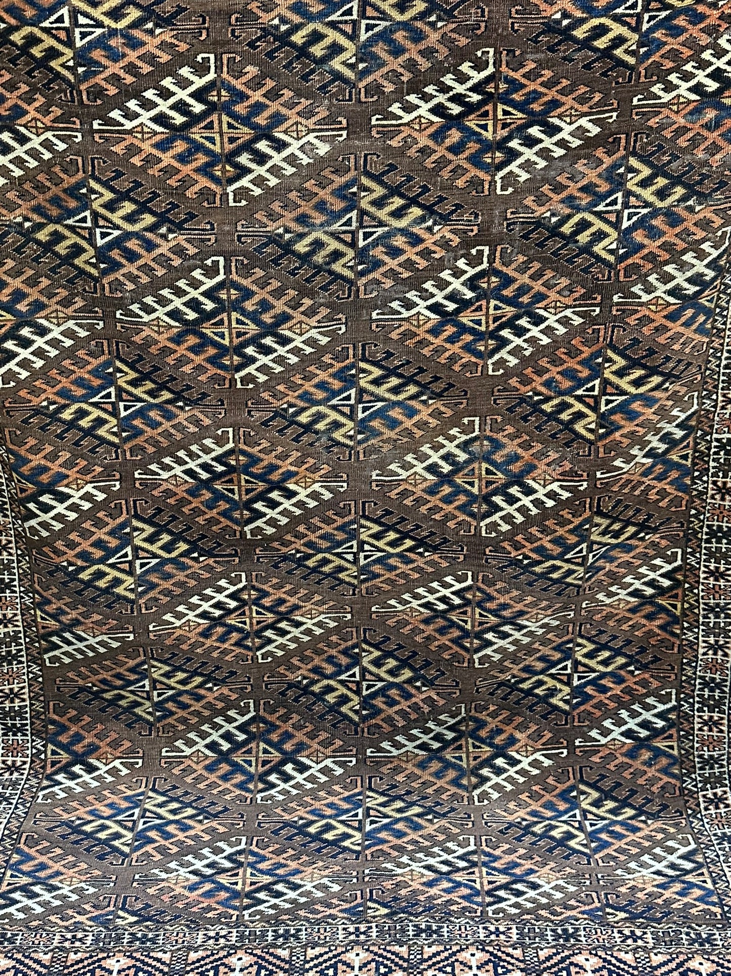 Antik Orientteppich handgeknüpft Buchara Jomut naturfarben  250x150 cm