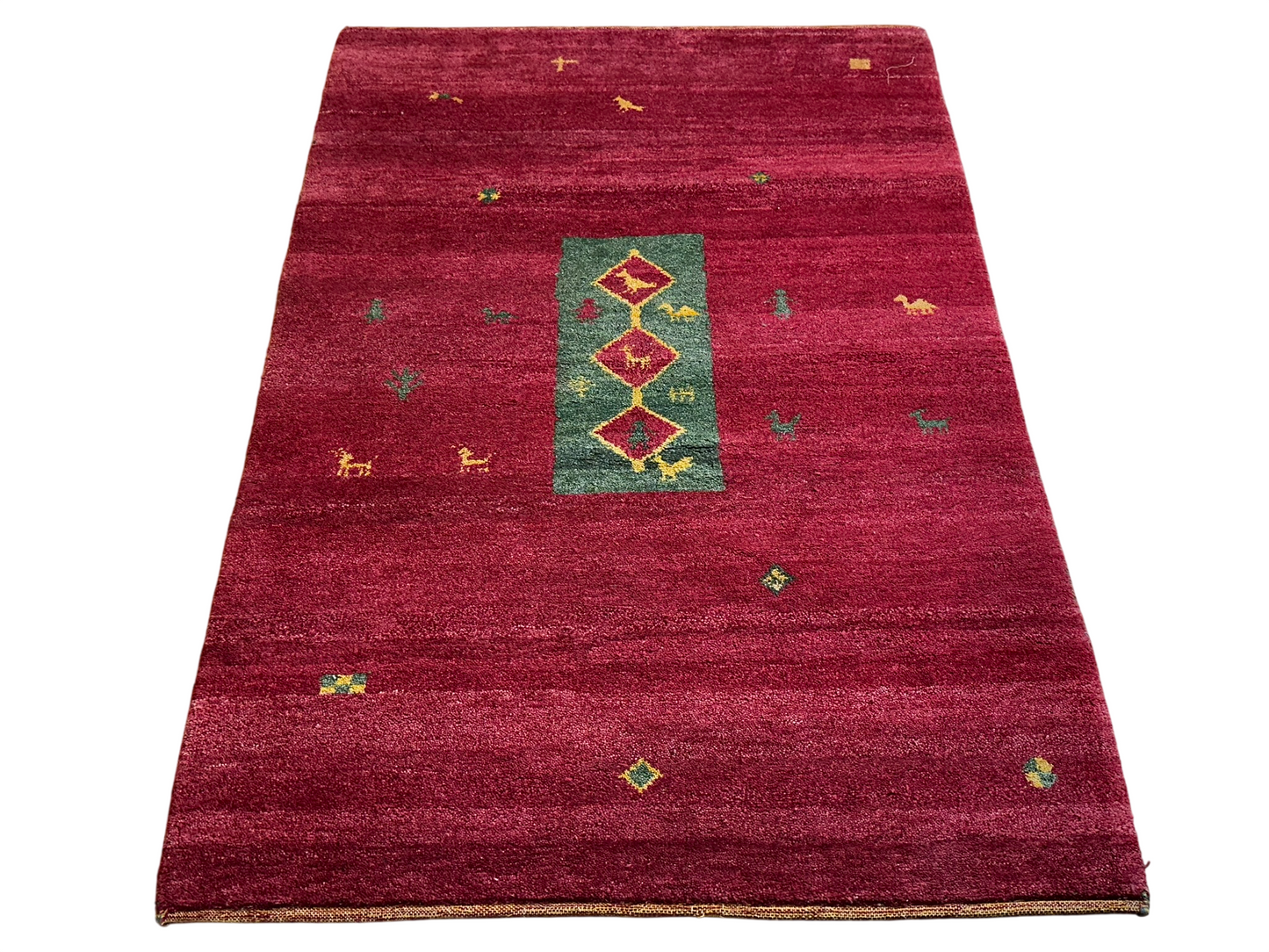 Moderner Gabbeh Teppich handgeknüpft 182x122 cm