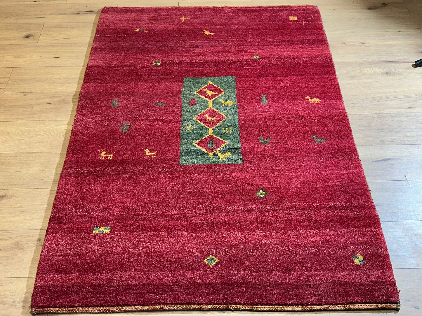 Moderner Gabbeh Teppich handgeknüpft 182x122 cm