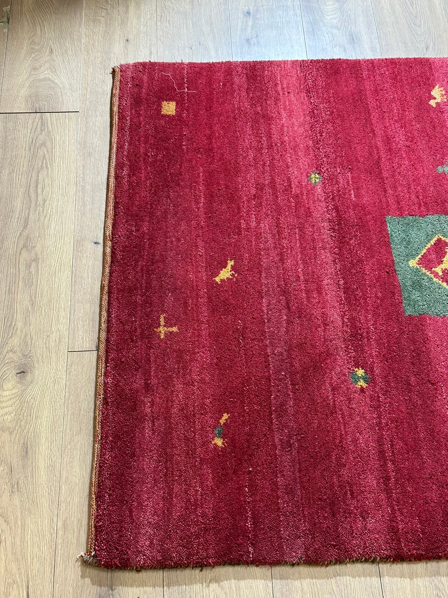 Moderner Gabbeh Teppich handgeknüpft 182x122 cm