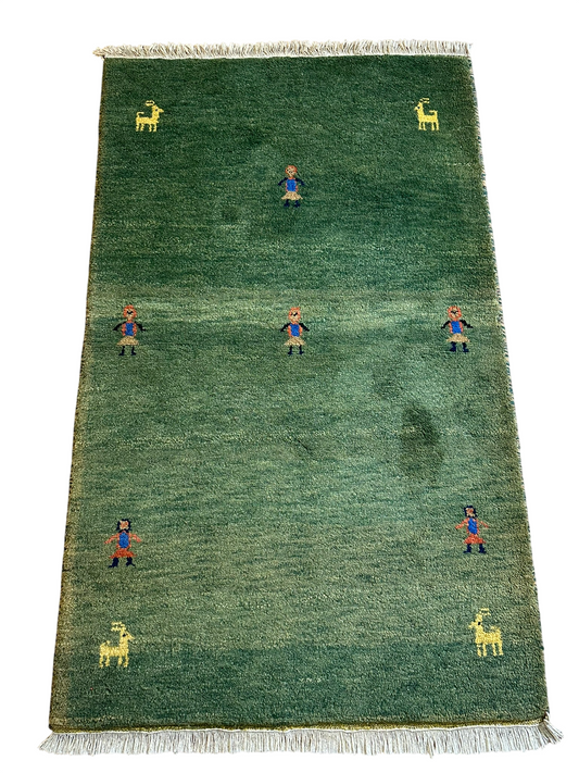 Moderner Gabbeh Teppich handgeknüpft  170x95 cm