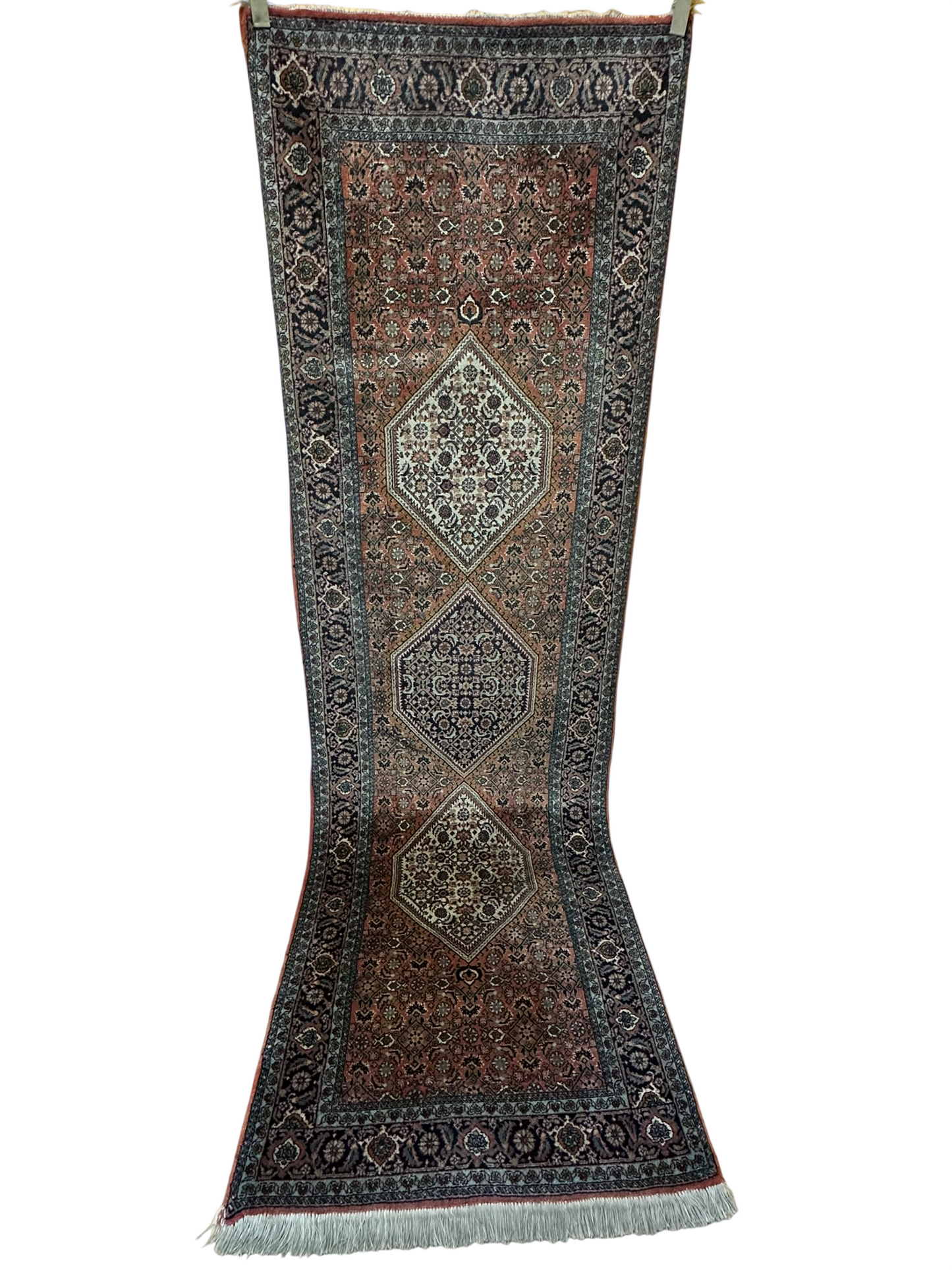 Orientteppich handgeknüpft Bidjar Läufer 280x86 cm