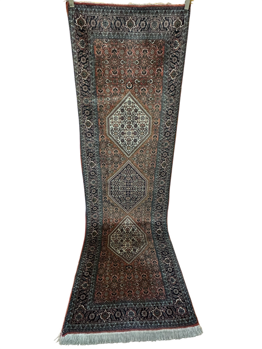 Orientteppich handgeknüpft Bidjar Läufer 280x86 cm