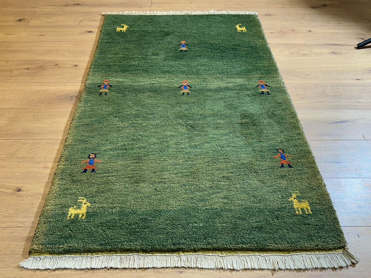 Moderner Gabbeh Teppich handgeknüpft  170x95 cm