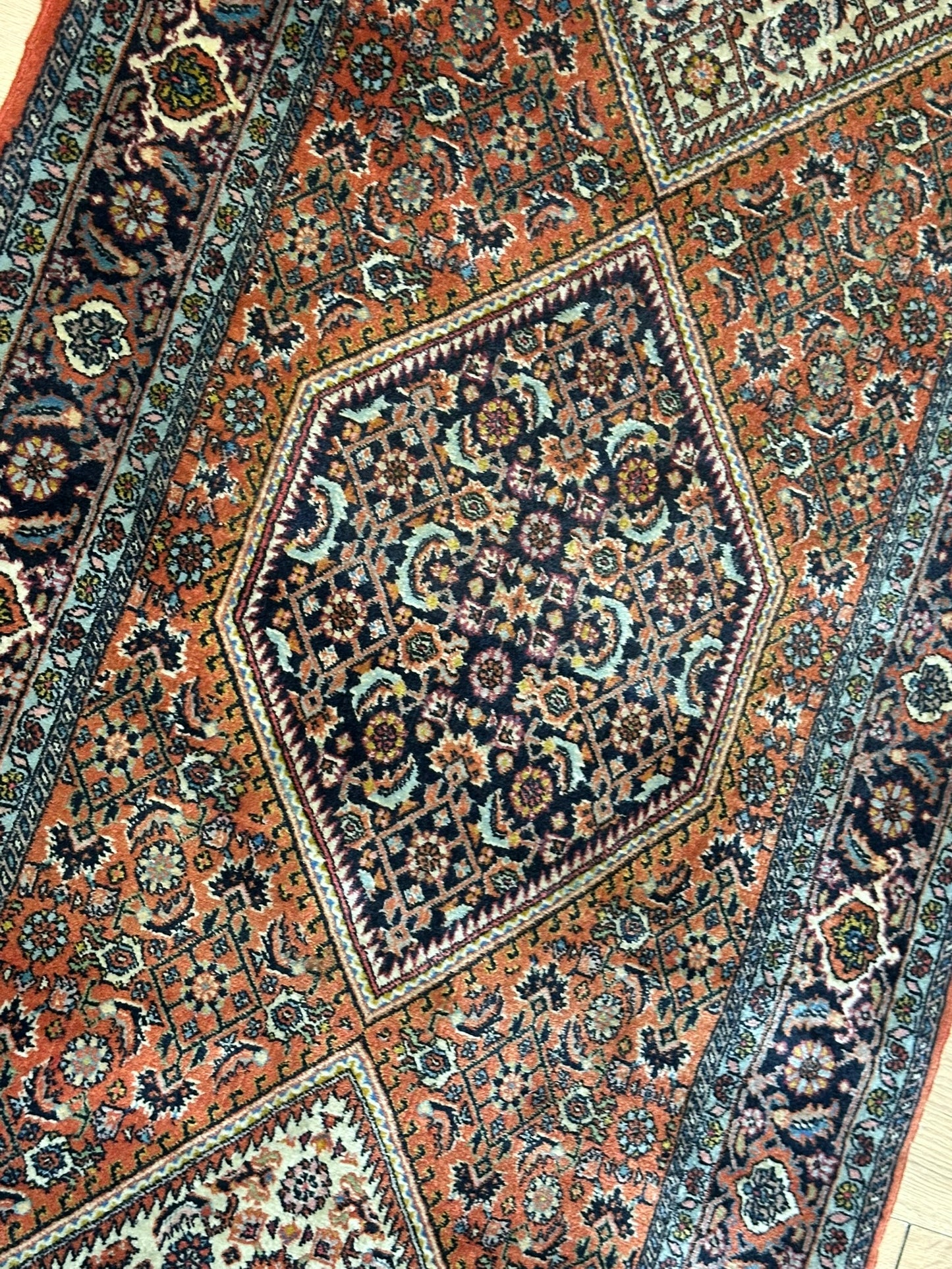 Orientteppich handgeknüpft Bidjar Läufer 280x86 cm
