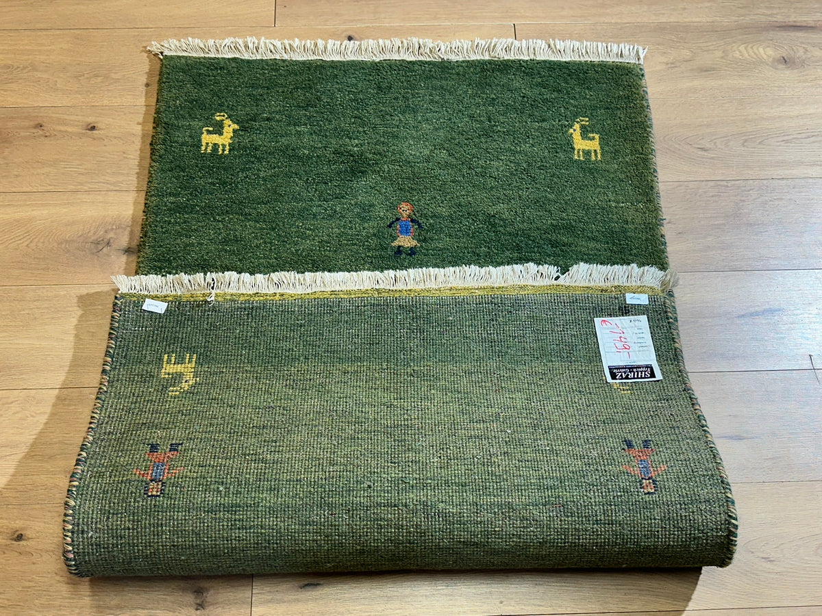 Moderner Gabbeh Teppich handgeknüpft  170x95 cm