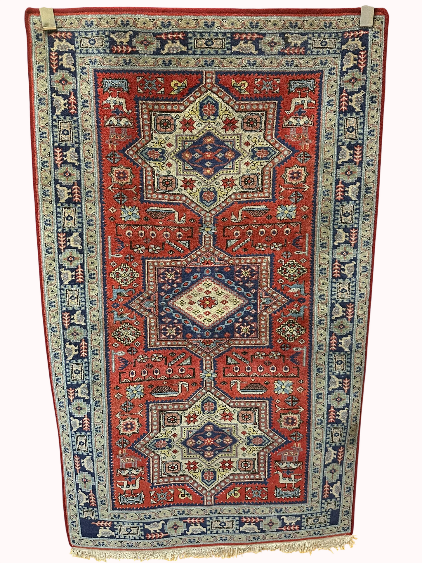 Orientteppich handgeknüpft debend Kazak 145x87 cm