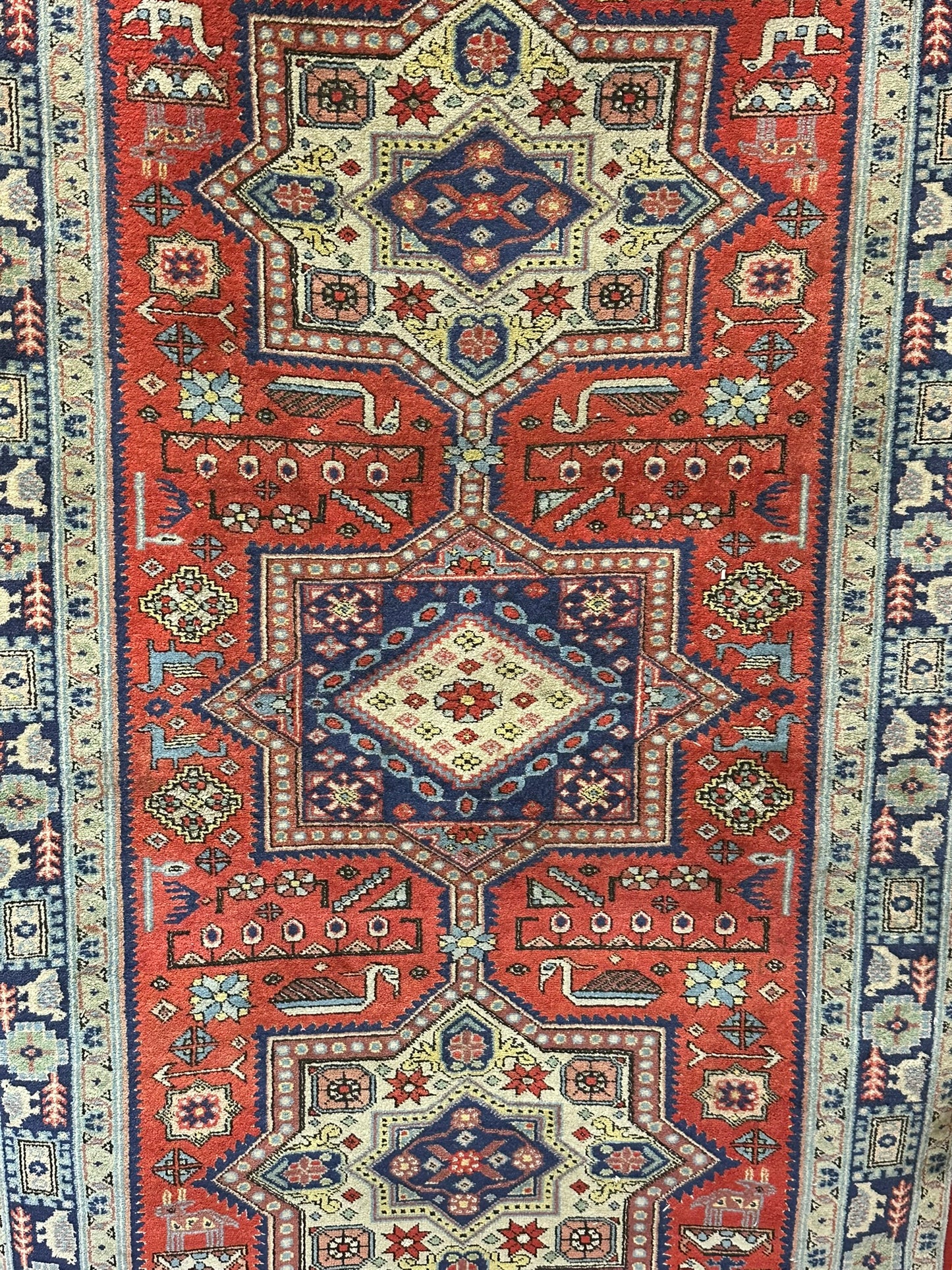 Orientteppich handgeknüpft debend Kazak 145x87 cm