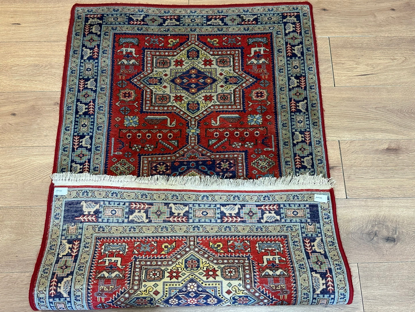 Orientteppich handgeknüpft debend Kazak 145x87 cm