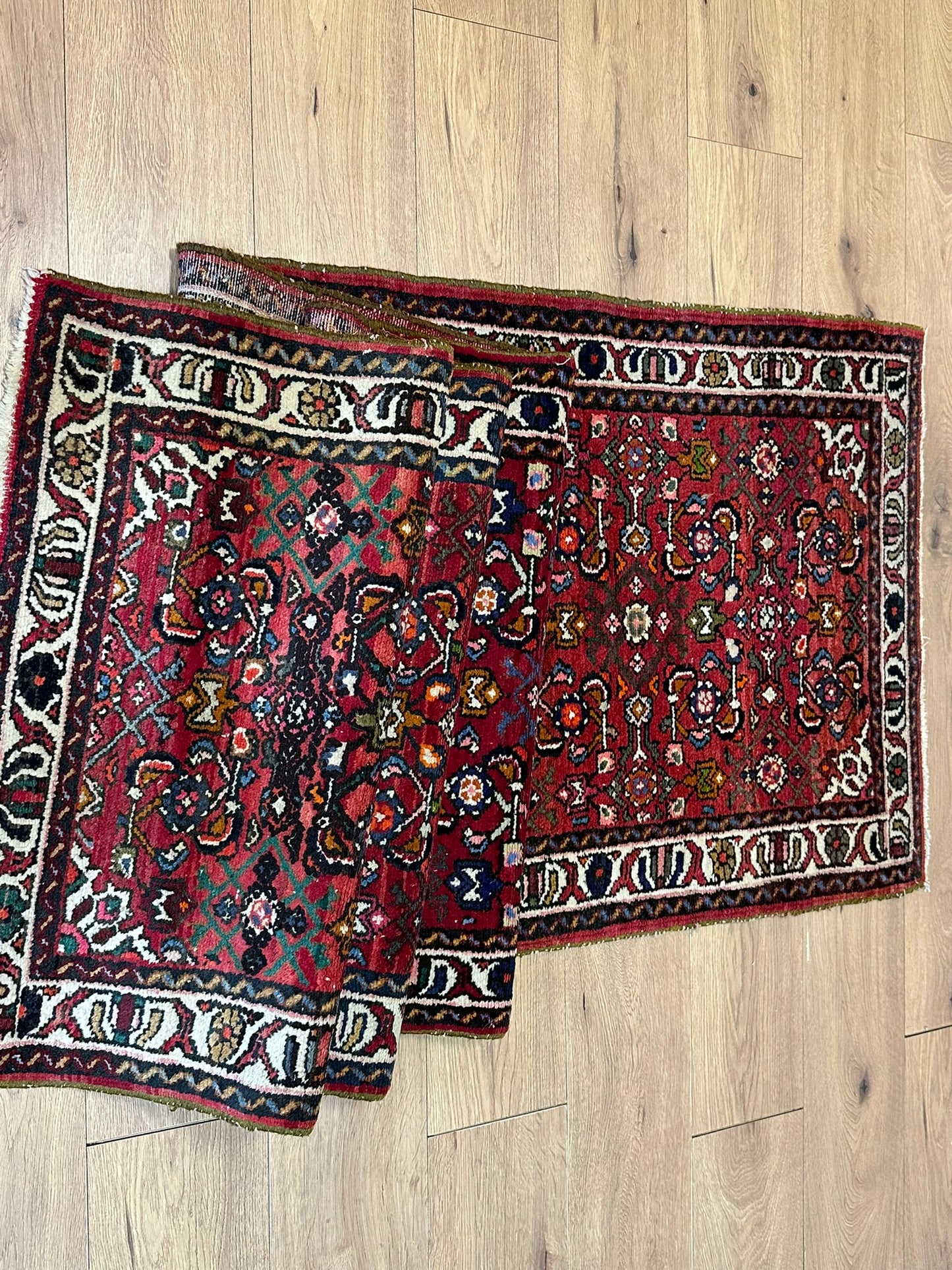 Orientteppich handgeknüpft Hamadan Läufer 300x80 cm