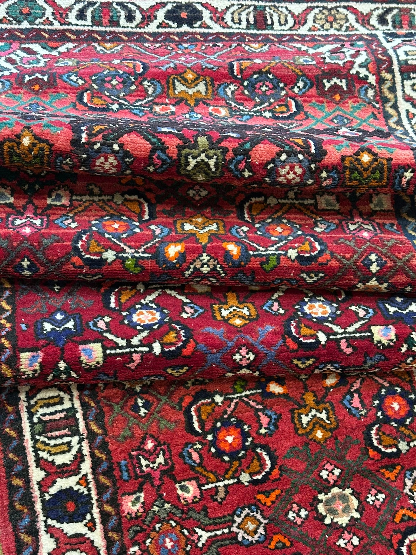 Orientteppich handgeknüpft Hamadan Läufer 300x80 cm