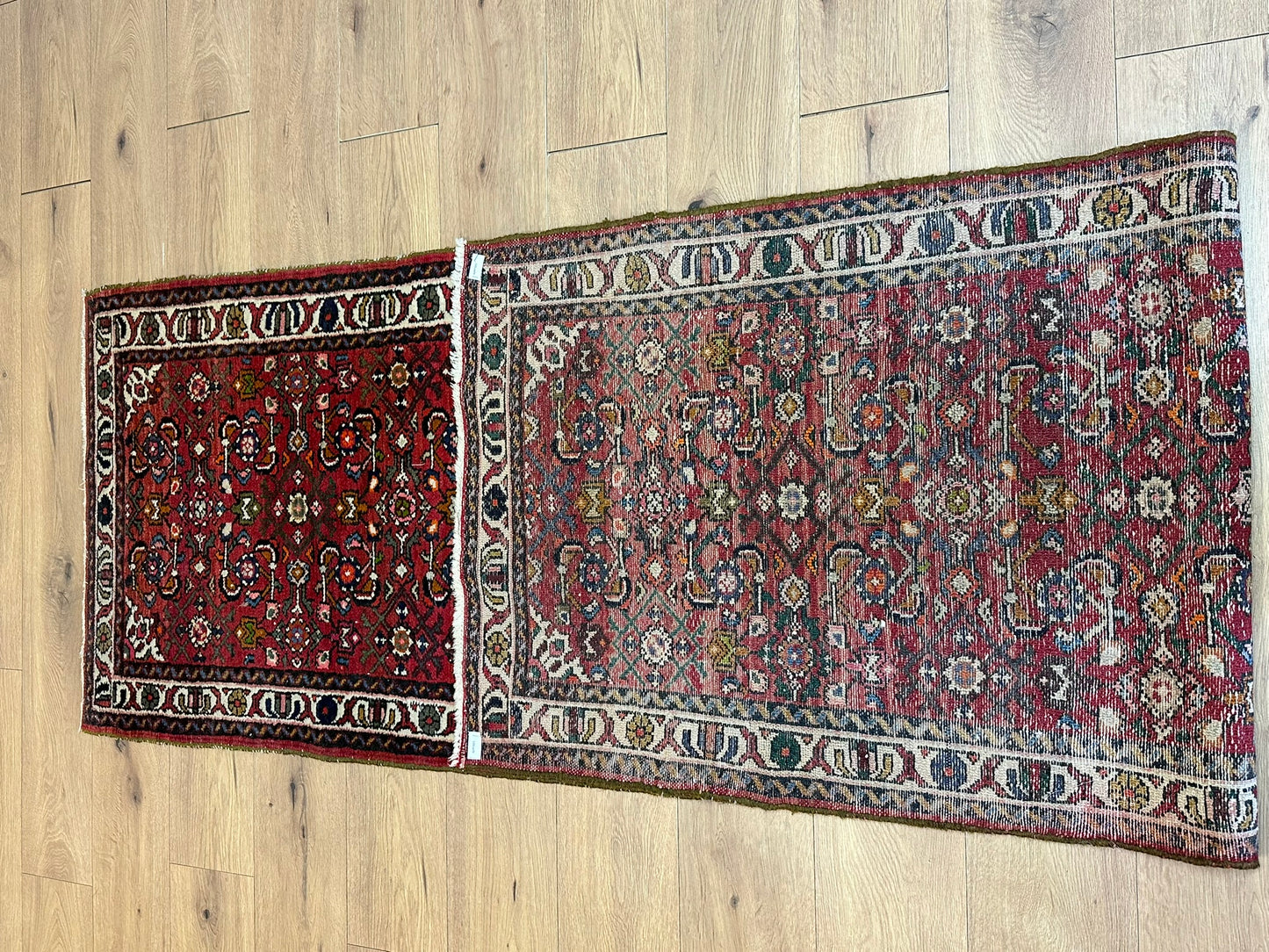 Orientteppich handgeknüpft Hamadan Läufer 300x80 cm