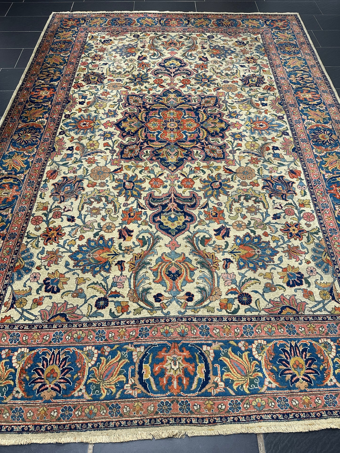 Antiker  Handgeknüpfter Perser Orientteppich Täbriz Orientteppich 340x240 cm