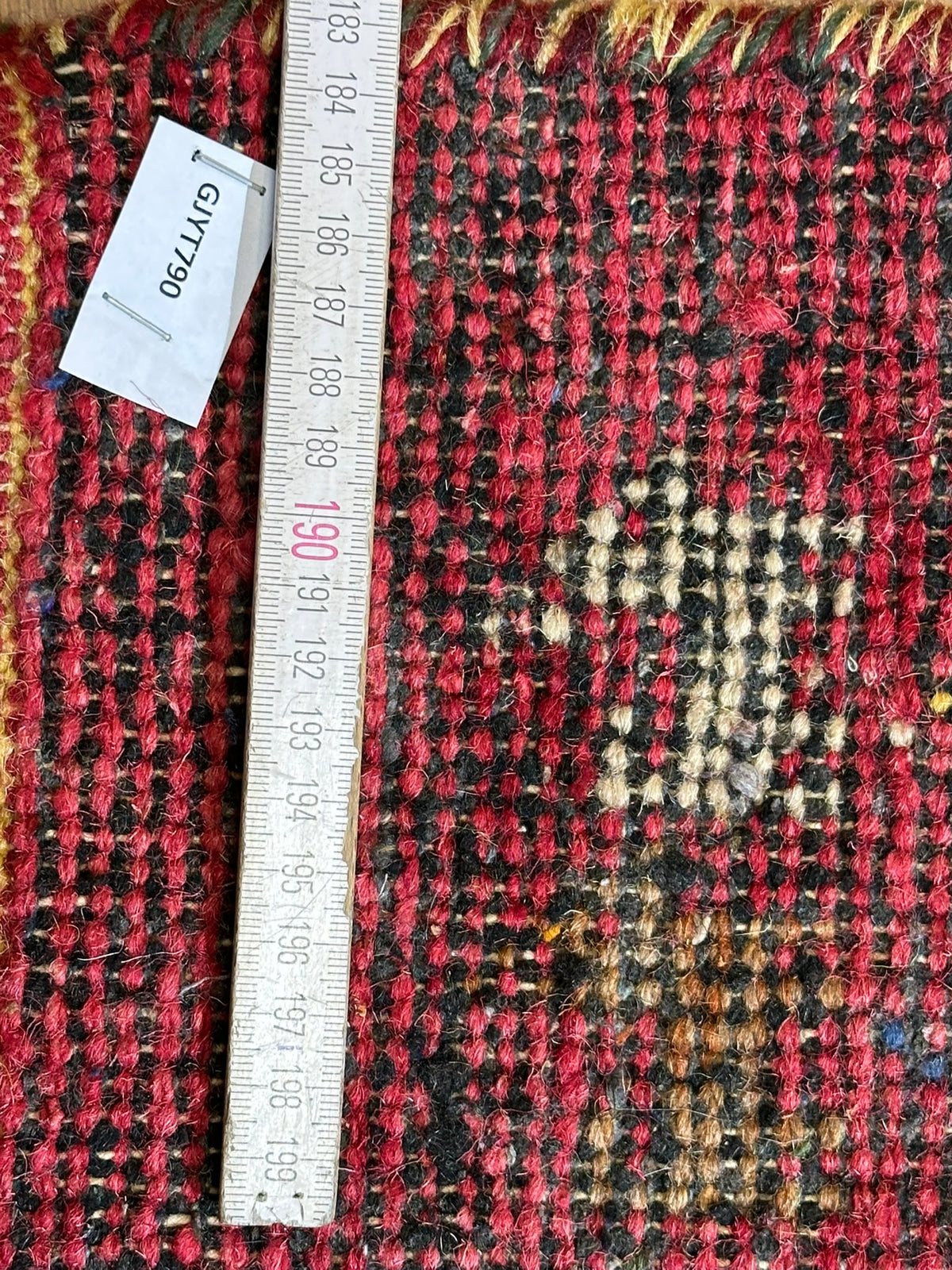 Moderner Gabbeh Teppich handgeknüpft Läufer 120x58 cm
