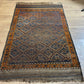 Antiker Orientteppich handgeknüpft Belutsch 197x115 cm