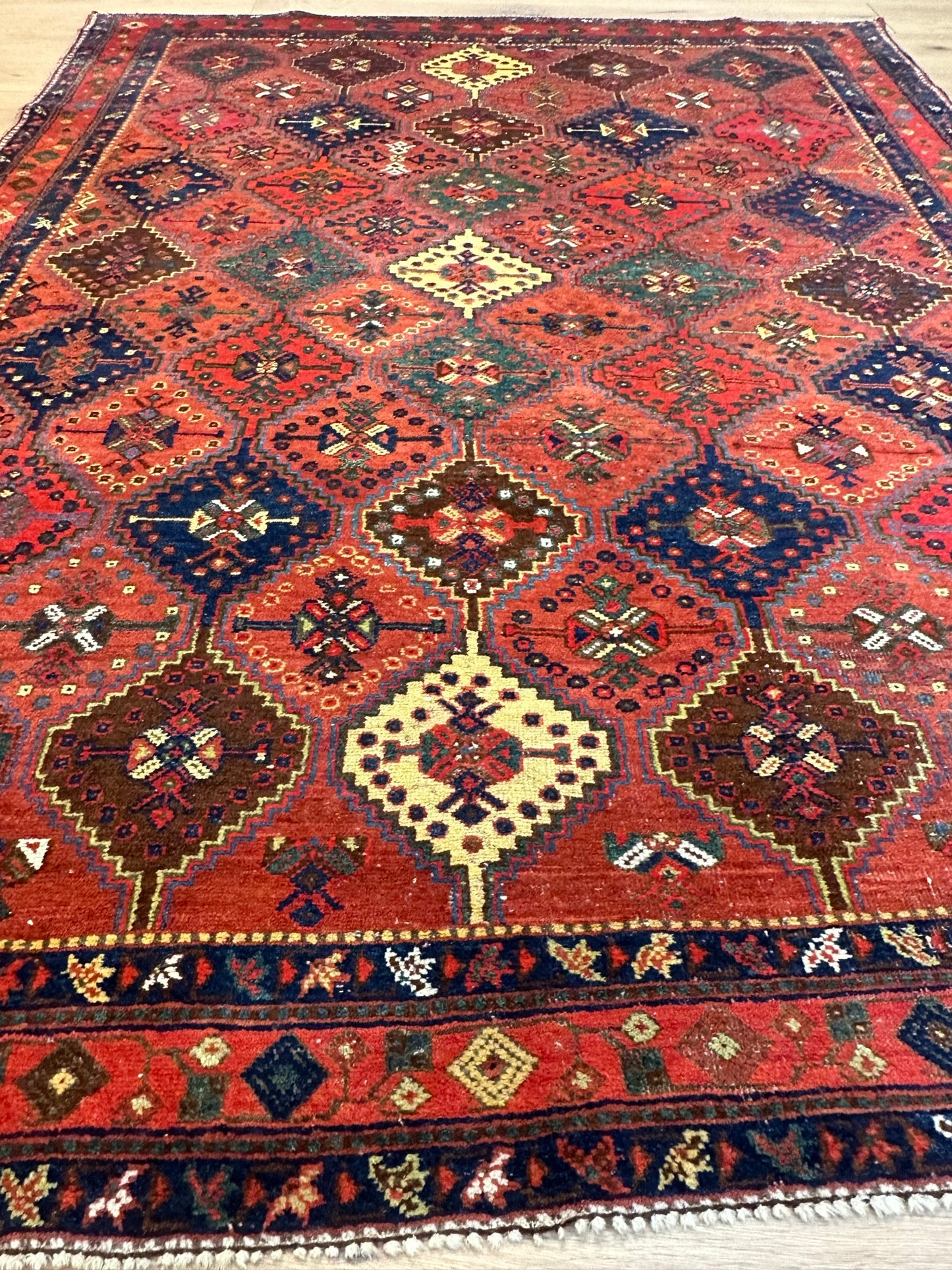 Handgeknüpfter Perser Orientteppich Afschan Antik 1920 Naturfarben 200x160cm