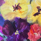 Acrylmalerei, Acrylgemälde Kräftiges Blumenstillleben mit Insekten