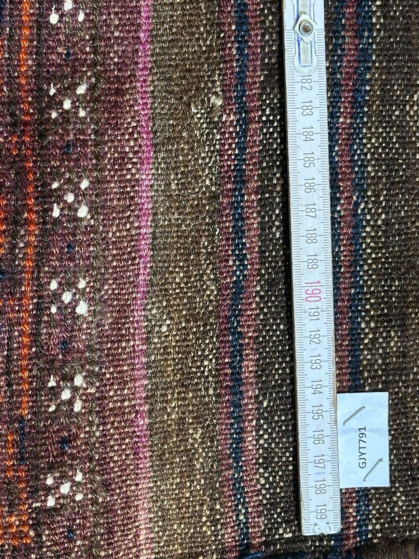 Antiker Orientteppich handgeknüpft Belutsch 197x115 cm