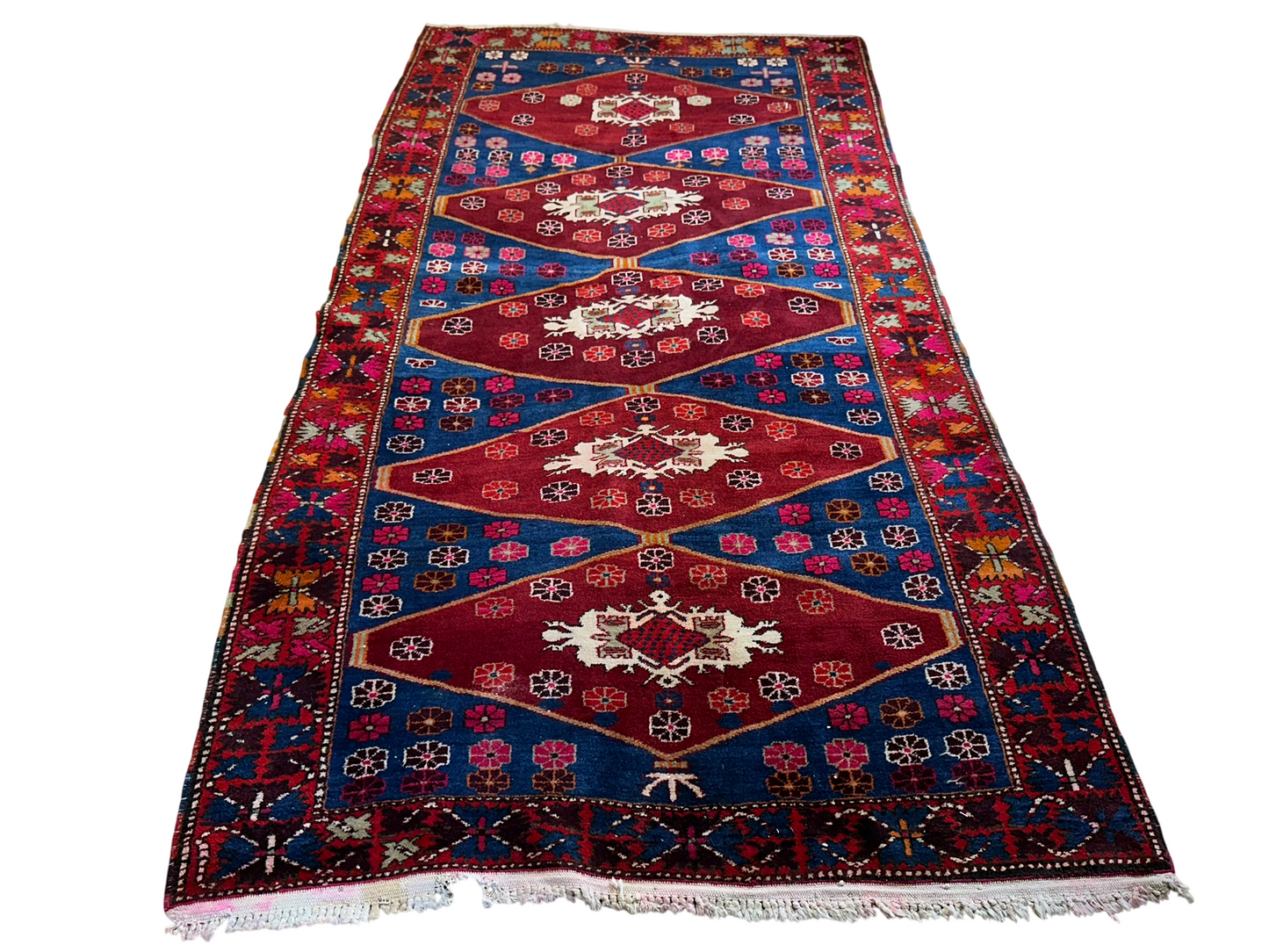 Titel: Orientteppich handgeknüpft Bidjar Malayer 280x145 cm