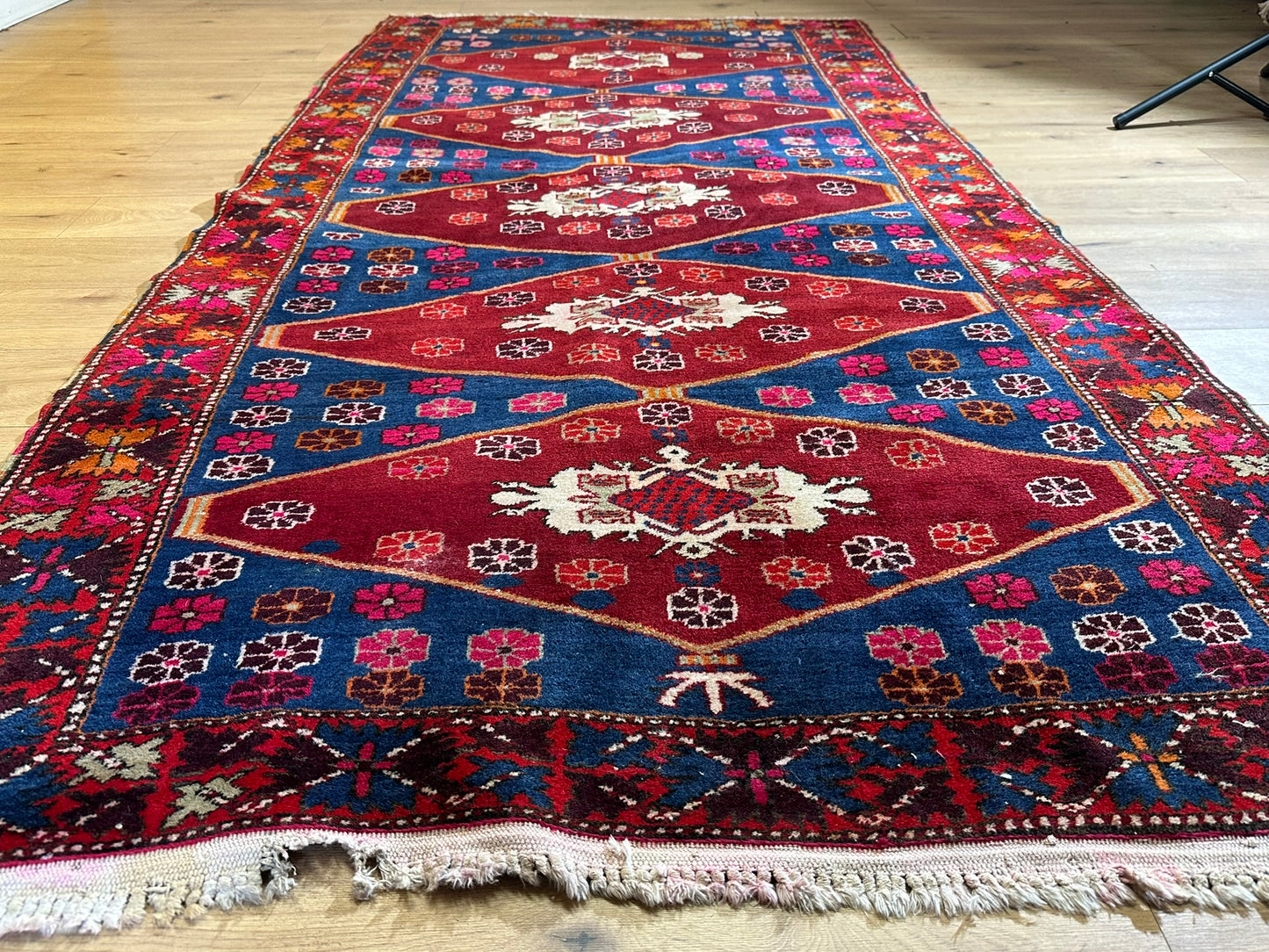 Titel: Orientteppich handgeknüpft Bidjar Malayer 280x145 cm